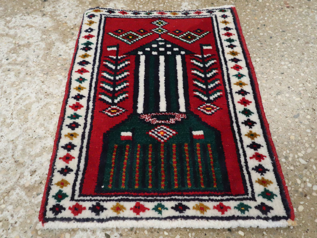 Vintage Persian Pictorial Baluch Rug (Pair: 2 of 2), No.24908 - Galerie Shabab