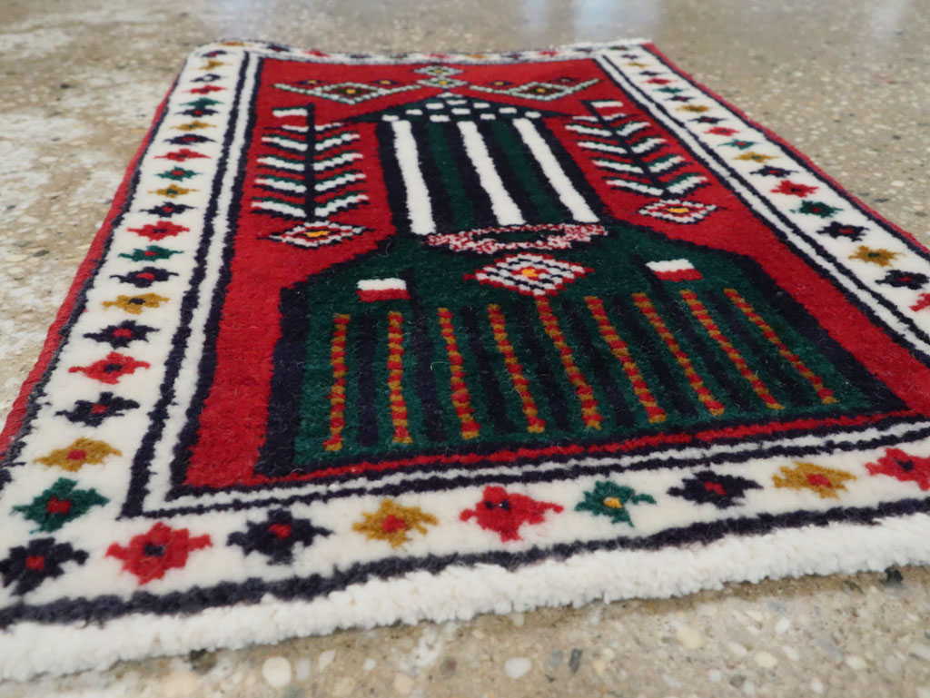 Vintage Persian Pictorial Baluch Rug (Pair: 2 of 2), No.24908 - Galerie Shabab