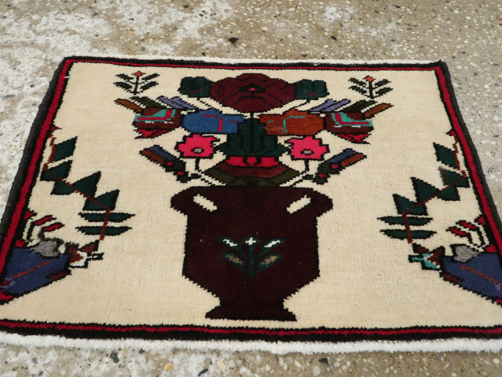 Vintage Persian Baluch Pictorial Rug, No.24909 - Galerie Shabab