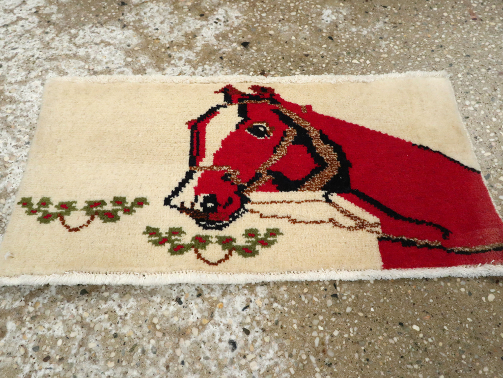 Vintage Persian Baluch Pictorial Rug, No.24910 - Galerie Shabab