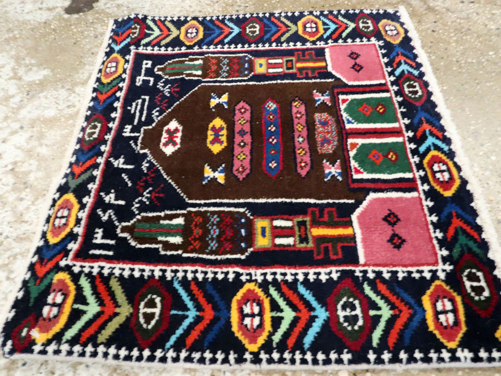 Vintage Persian Baluch Pictorial Rug, No.24912 - Galerie Shabab