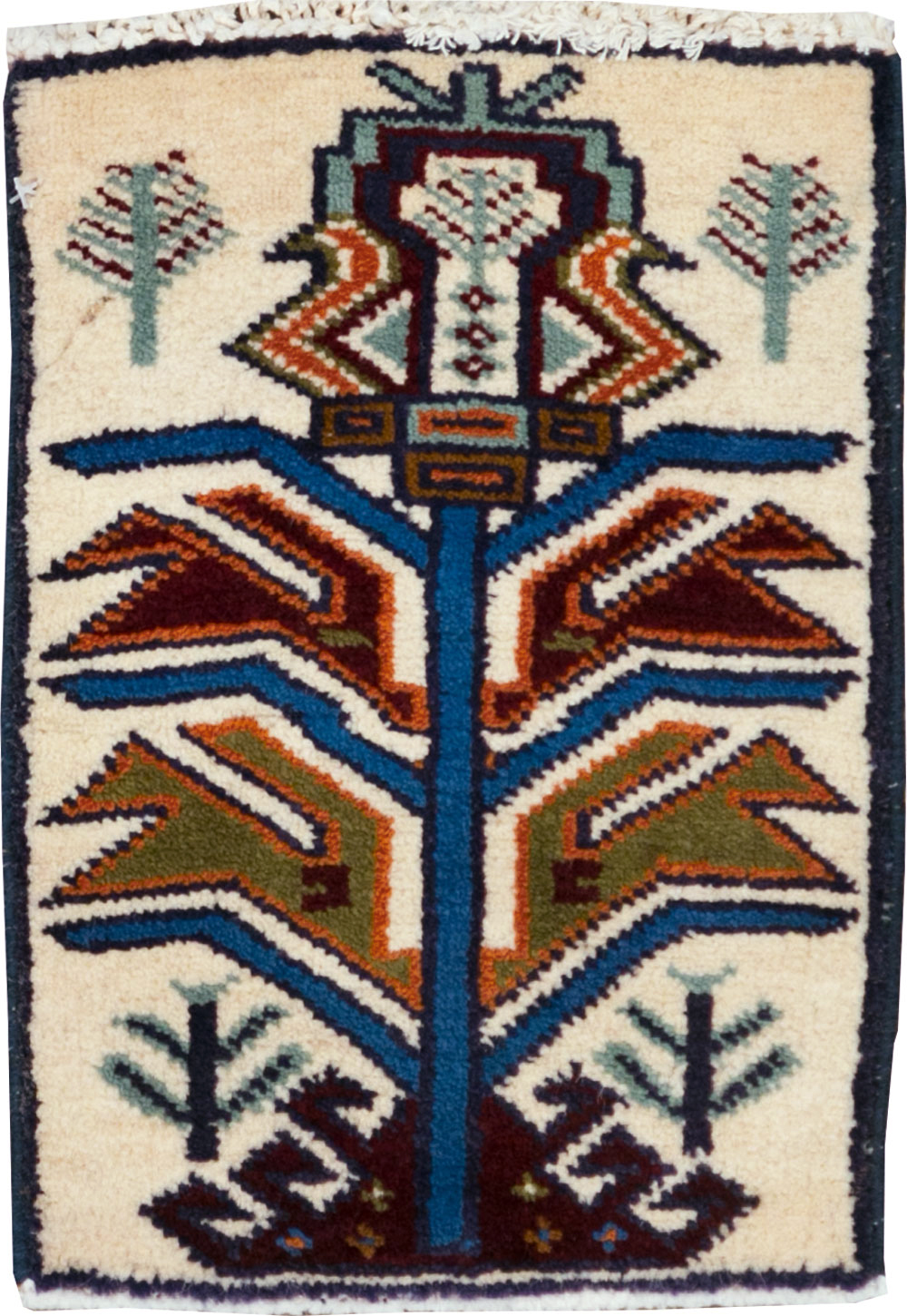 Vintage Persian Baluch Pictorial Rug (Pair: 2 of 2), No.24913 - Galerie Shabab