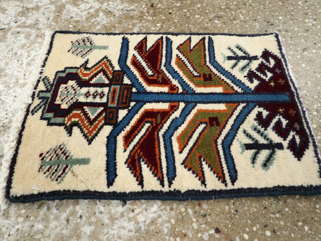 Vintage Persian Baluch Pictorial Rug (Pair: 2 of 2), No.24913 - Galerie Shabab