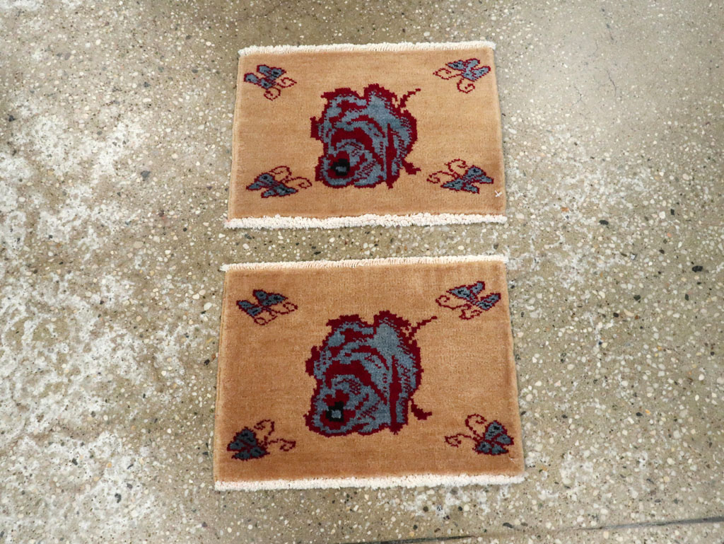 Vintage Persian Pictorial Baluch Rug (Pair: 2 of 2), No.24915 - Galerie Shabab