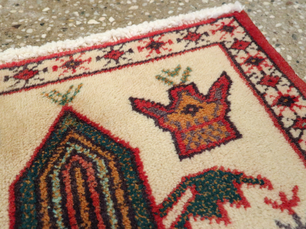 Vintage Persian Pictorial Baluch Rug (Pair: 2 of 2), No.24917 - Galerie Shabab