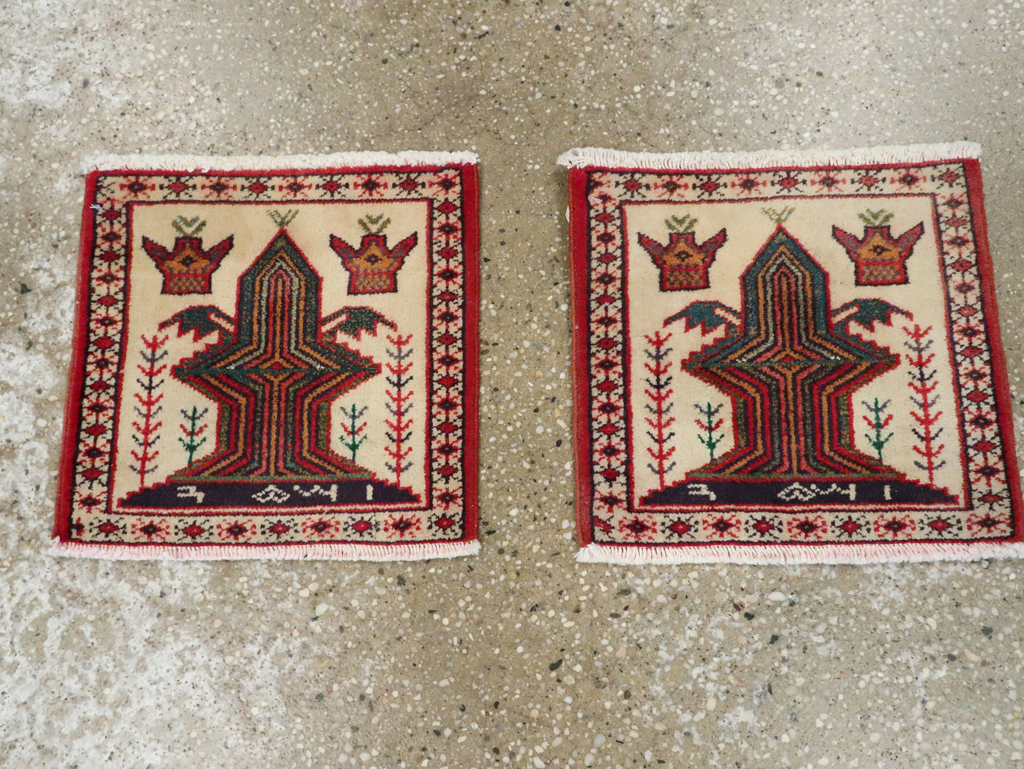 Vintage Persian Pictorial Baluch Rug (Pair: 2 of 2), No.24917 - Galerie Shabab