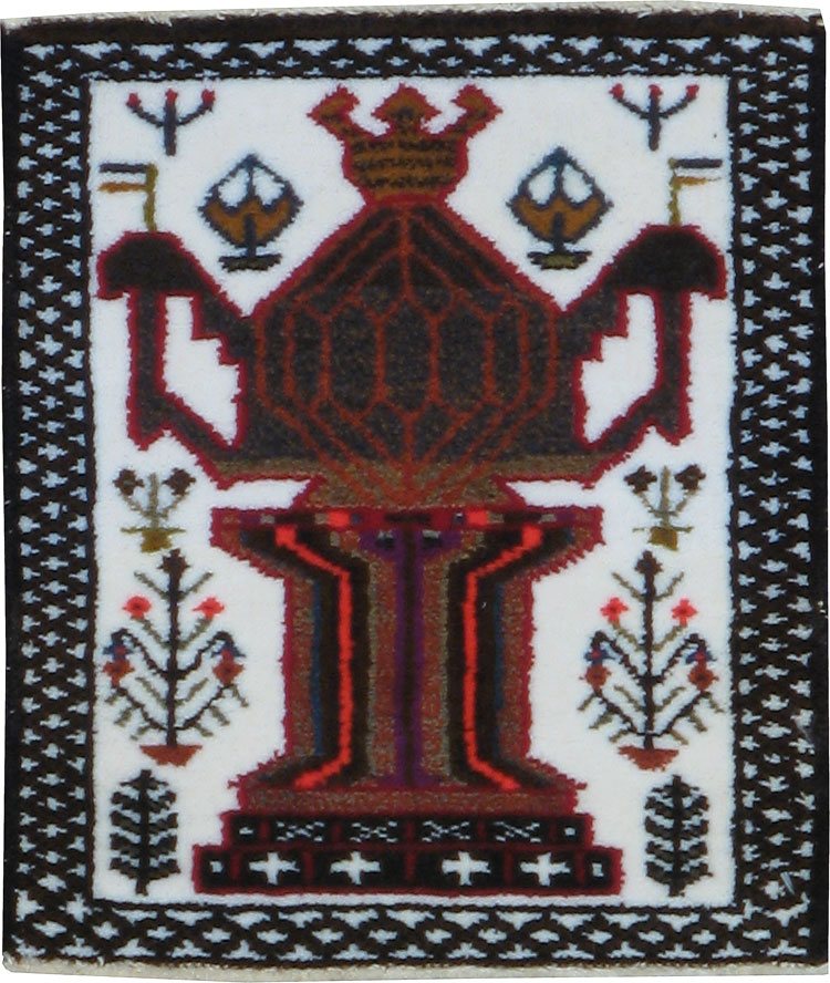 Vintage Persian Baluch Pictorial Rug, No.24918 - Galerie Shabab