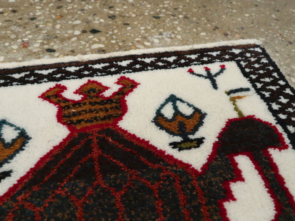 Vintage Persian Baluch Pictorial Rug, No.24918 - Galerie Shabab