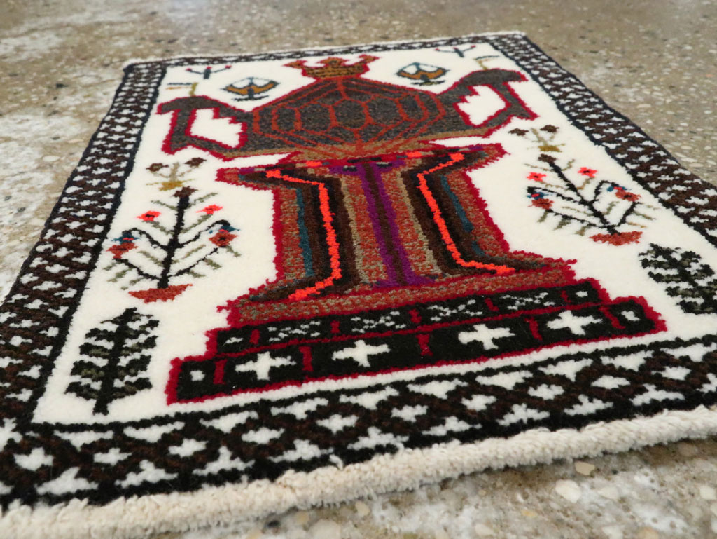 Vintage Persian Baluch Pictorial Rug, No.24918 - Galerie Shabab