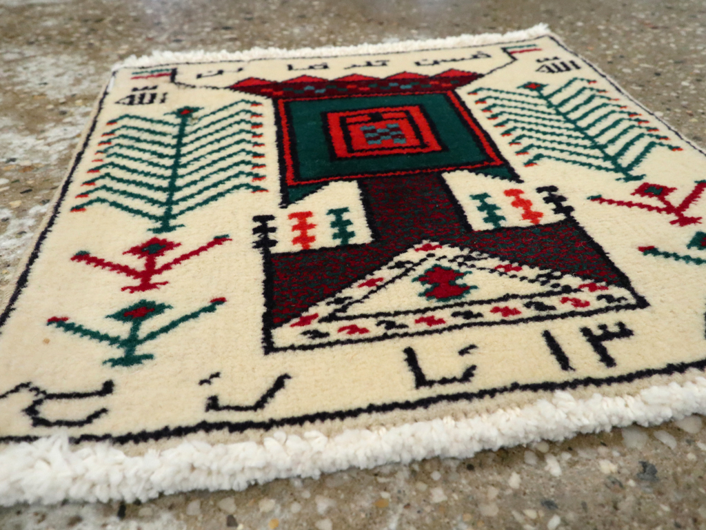 Vintage Persian Baluch Pictorial Rug (Pair: 2 of 2), No.24919 - Galerie Shabab