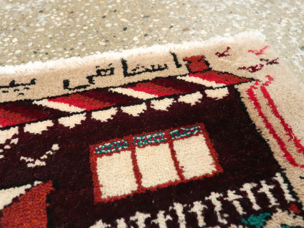 Vintage Persian Baluch Pictorial Rug (Pair: 2 of 2), No.24921 - Galerie Shabab