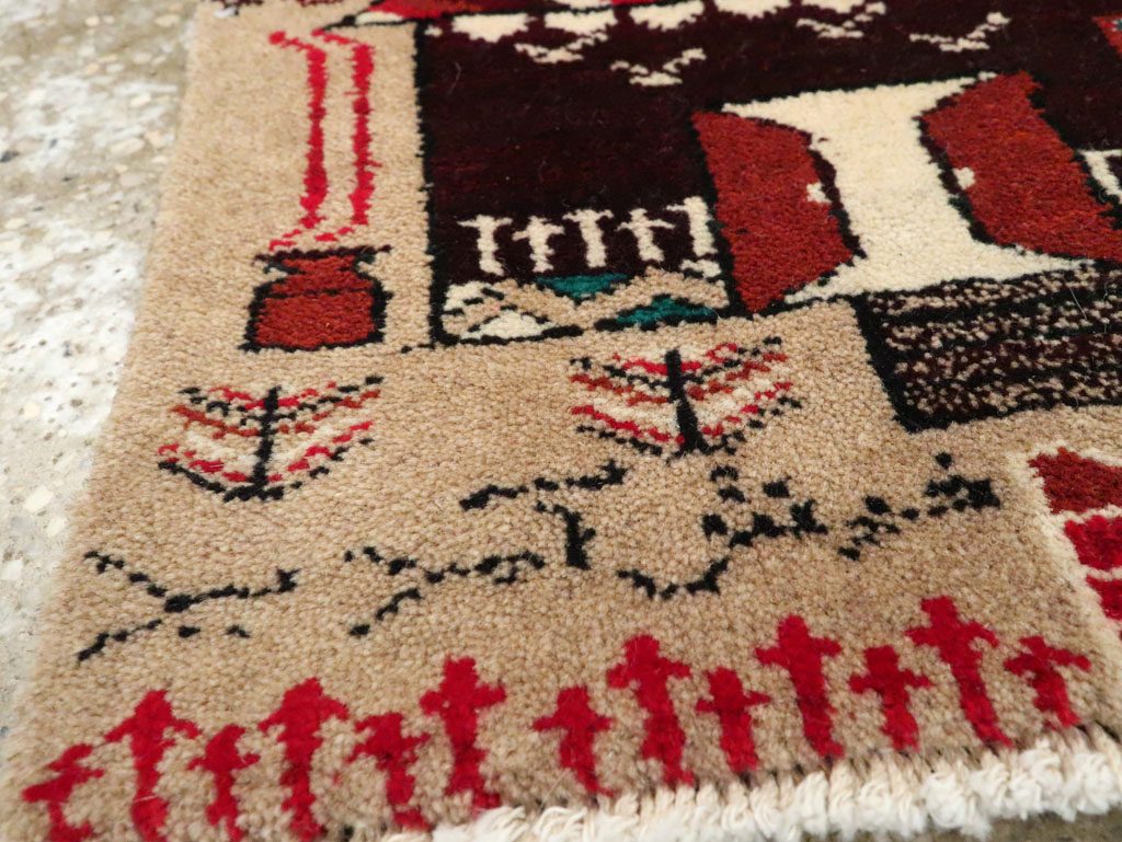 Vintage Persian Baluch Pictorial Rug (Pair: 2 of 2), No.24921 - Galerie Shabab