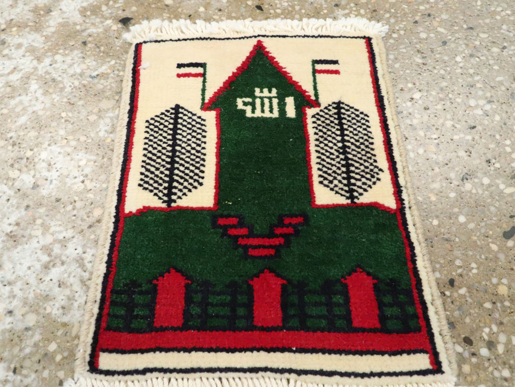 Vintage Persian Baluch Pictorial Rug, No.24922 - Galerie Shabab