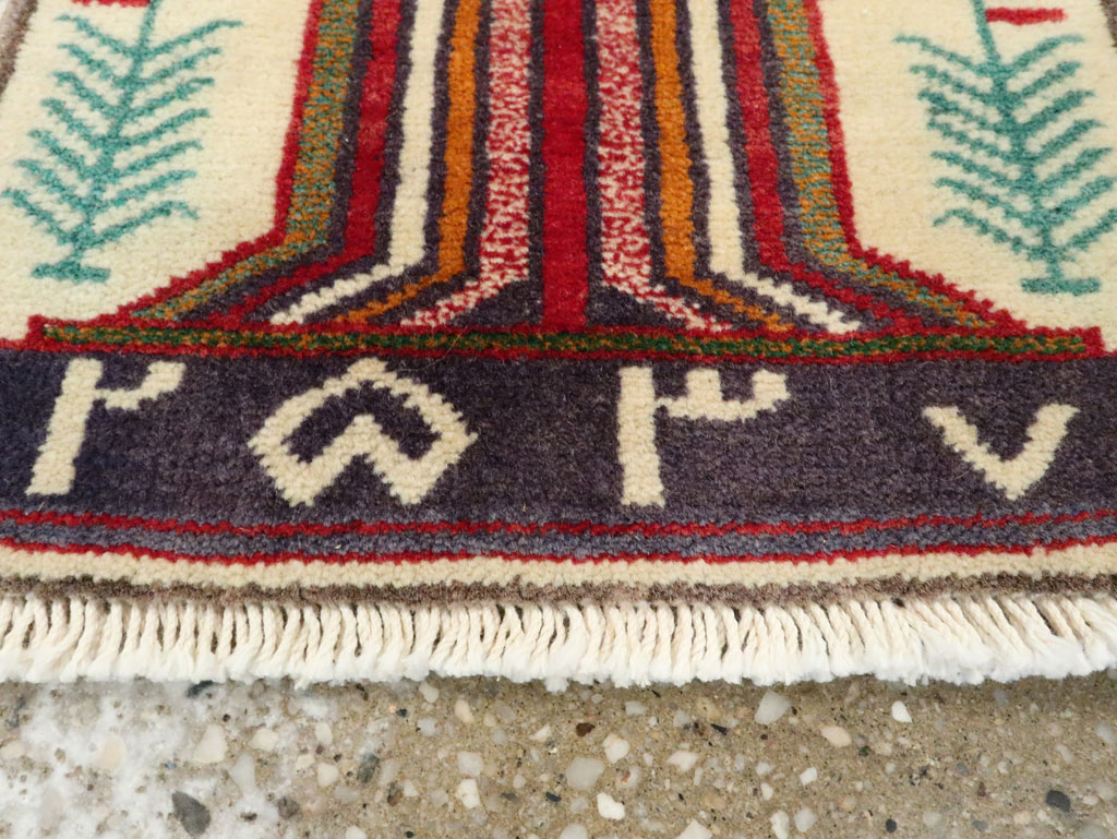 Vintage Persian Baluch Pictorial Rug, No.24924 - Galerie Shabab