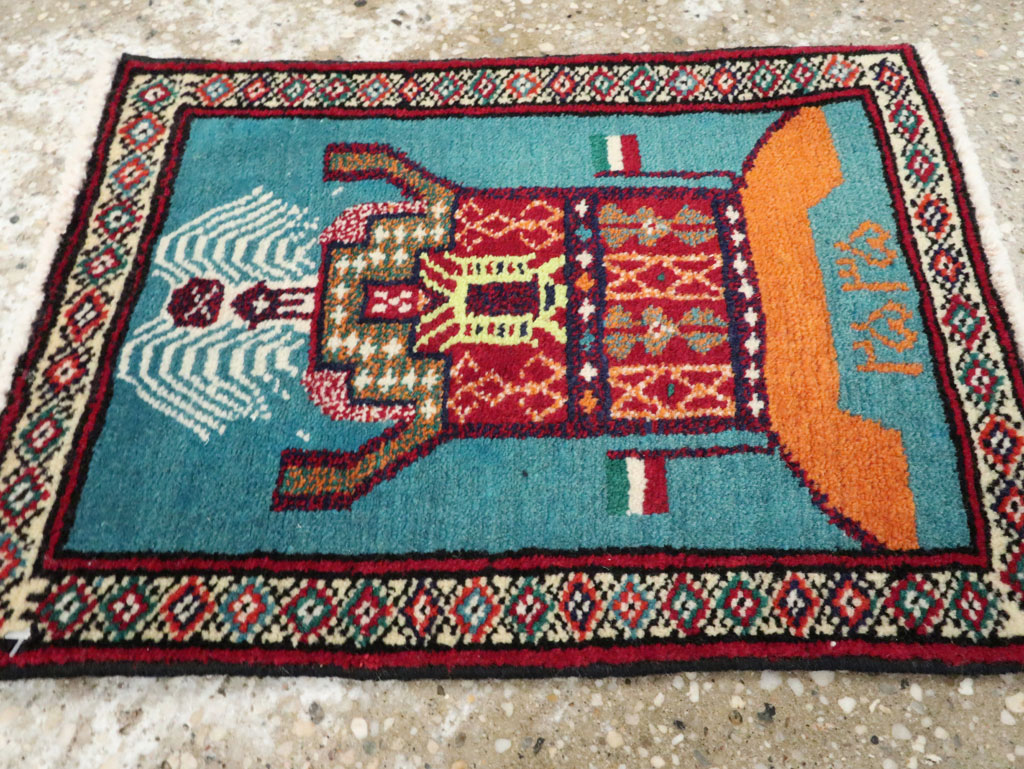 Vintage Persian Baluch Pictorial Rug, No.24927 - Galerie Shabab