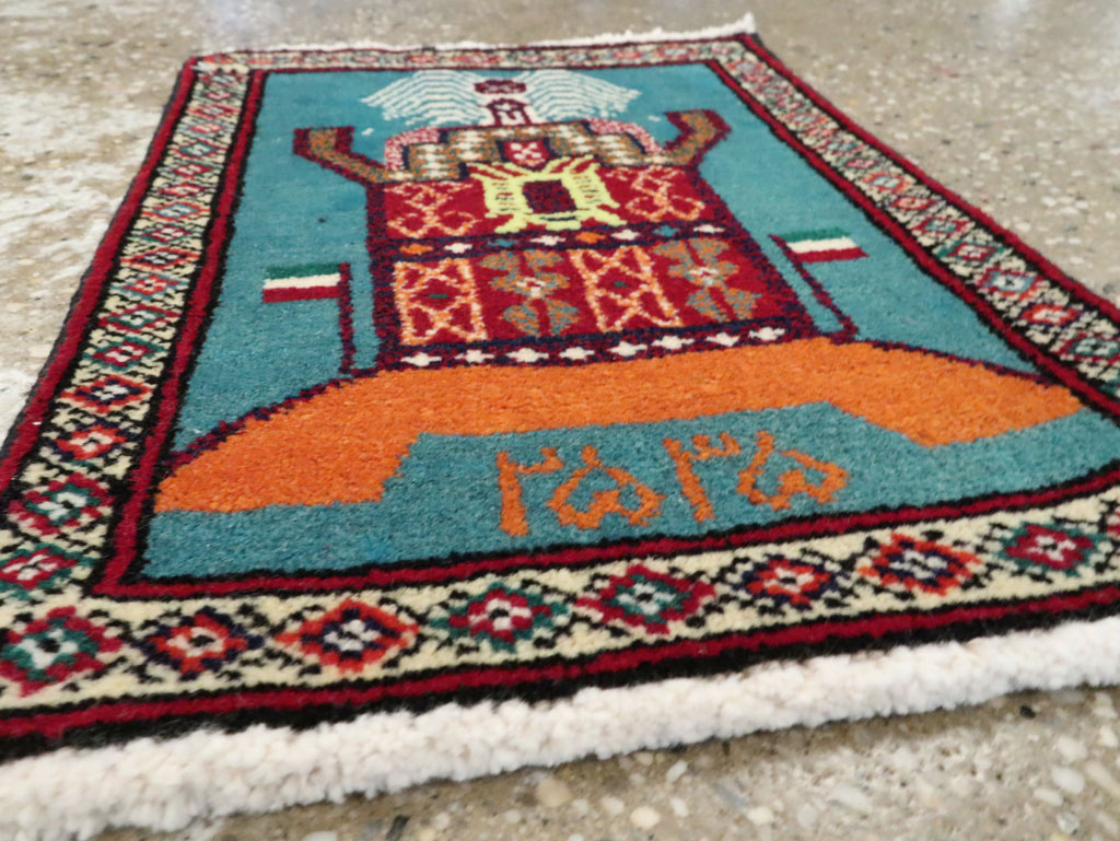 Vintage Persian Baluch Pictorial Rug, No.24927 - Galerie Shabab