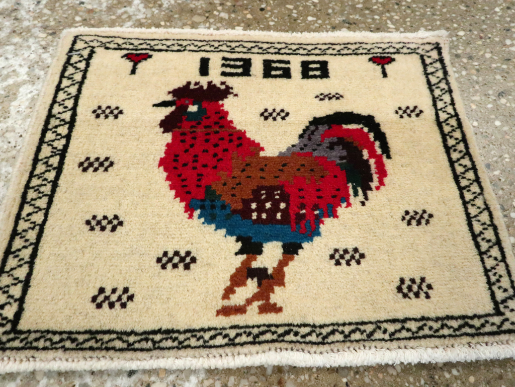 Vintage Persian Baluch Pictorial Rug, No.24928 - Galerie Shabab