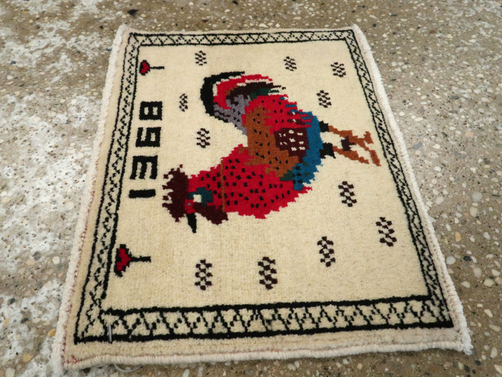 Vintage Persian Baluch Pictorial Rug, No.24928 - Galerie Shabab