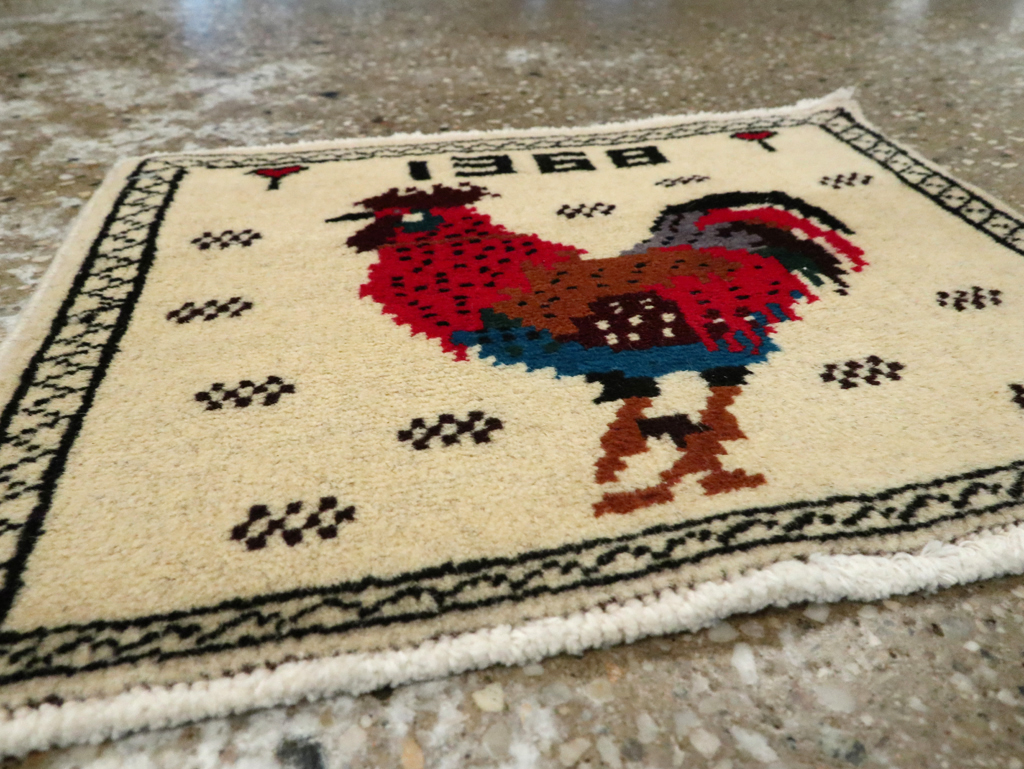 Vintage Persian Baluch Pictorial Rug, No.24928 - Galerie Shabab