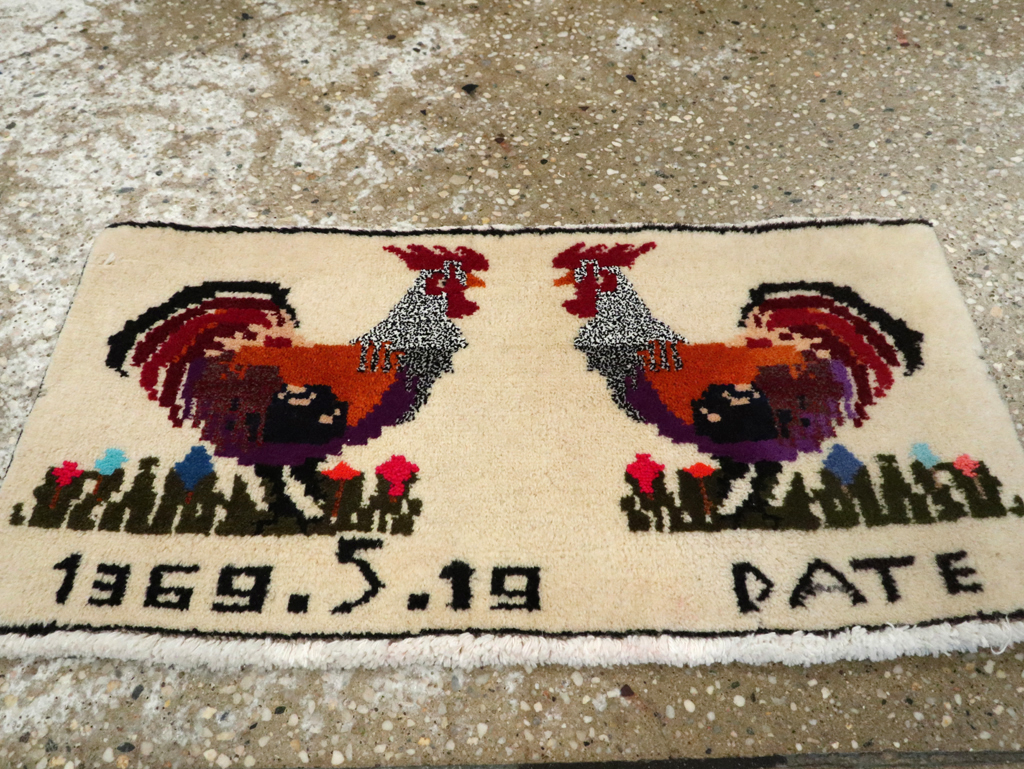 Vintage Persian Baluch Pictorial Rug, No.24929 - Galerie Shabab