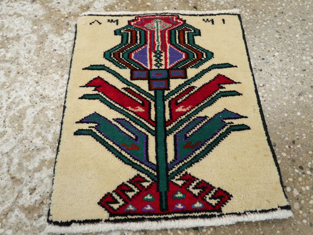 Vintage Persian Baluch Pictorial Rug, No.24930 - Galerie Shabab