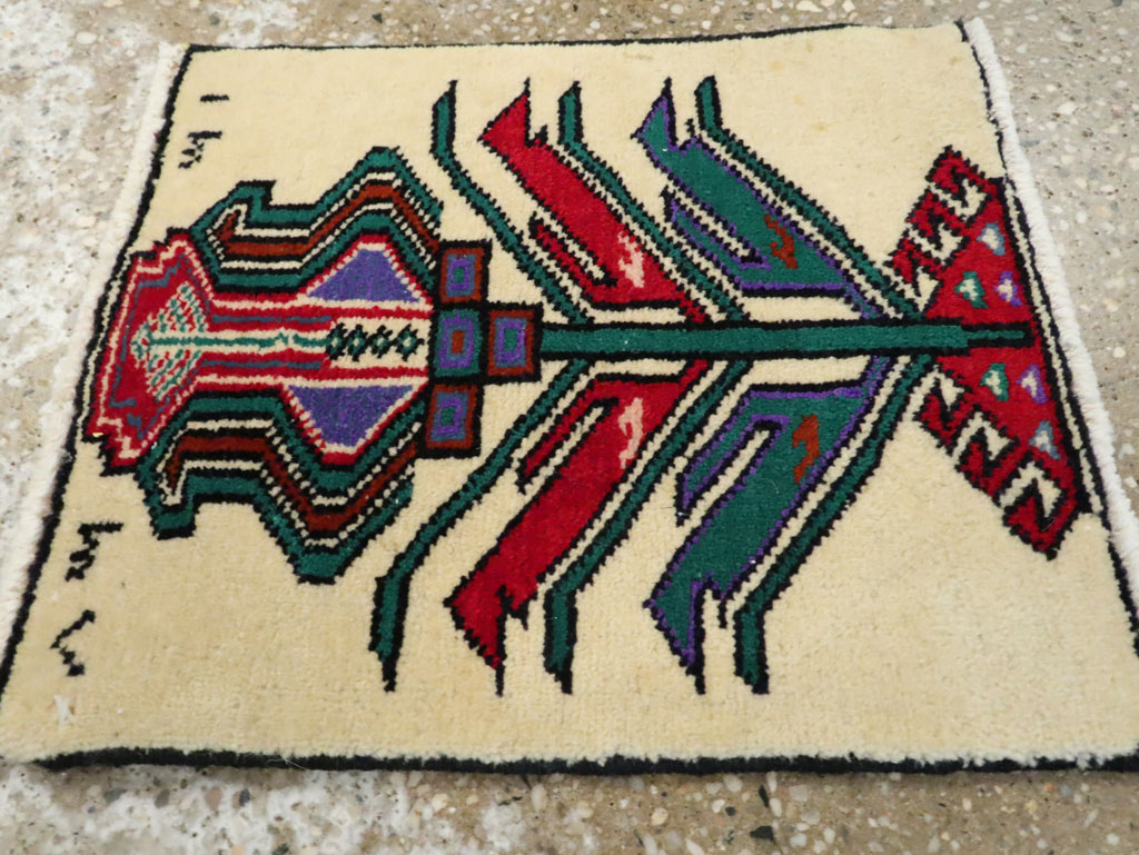 Vintage Persian Baluch Pictorial Rug, No.24930 - Galerie Shabab