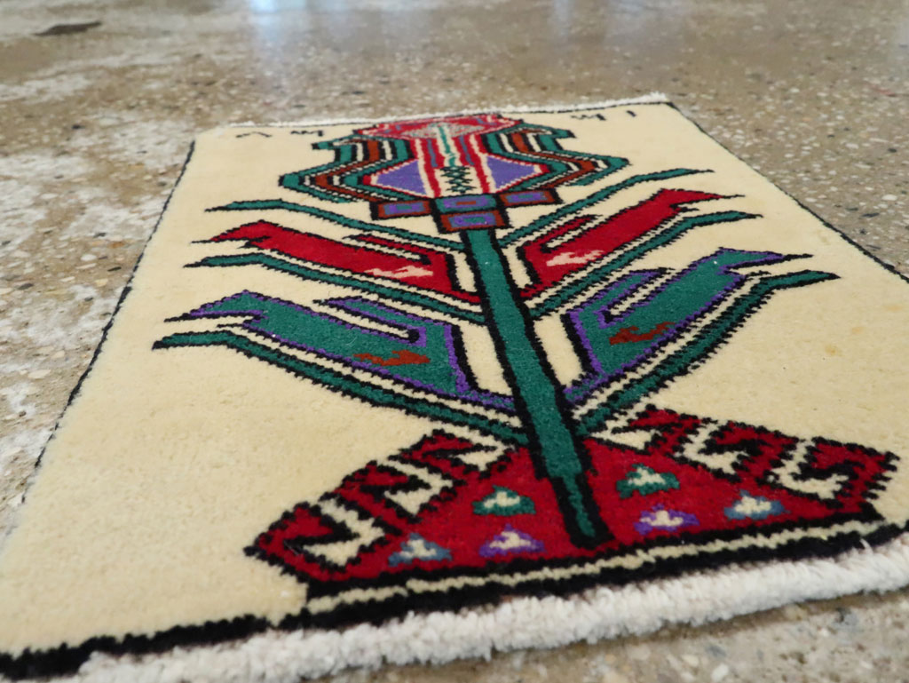 Vintage Persian Baluch Pictorial Rug, No.24930 - Galerie Shabab