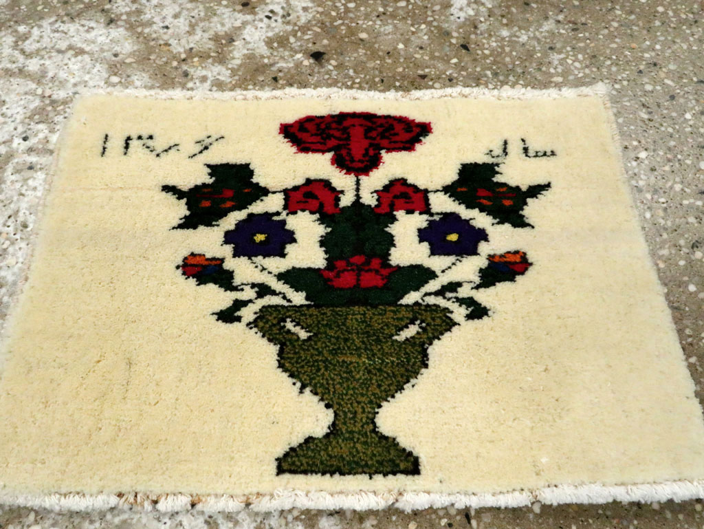 Vintage Persian Baluch Pictorial Rug, No.24931 - Galerie Shabab