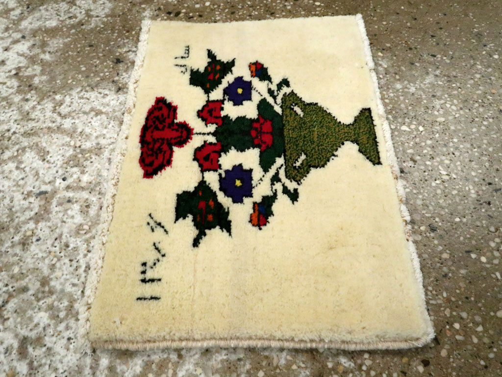 Vintage Persian Baluch Pictorial Rug, No.24931 - Galerie Shabab