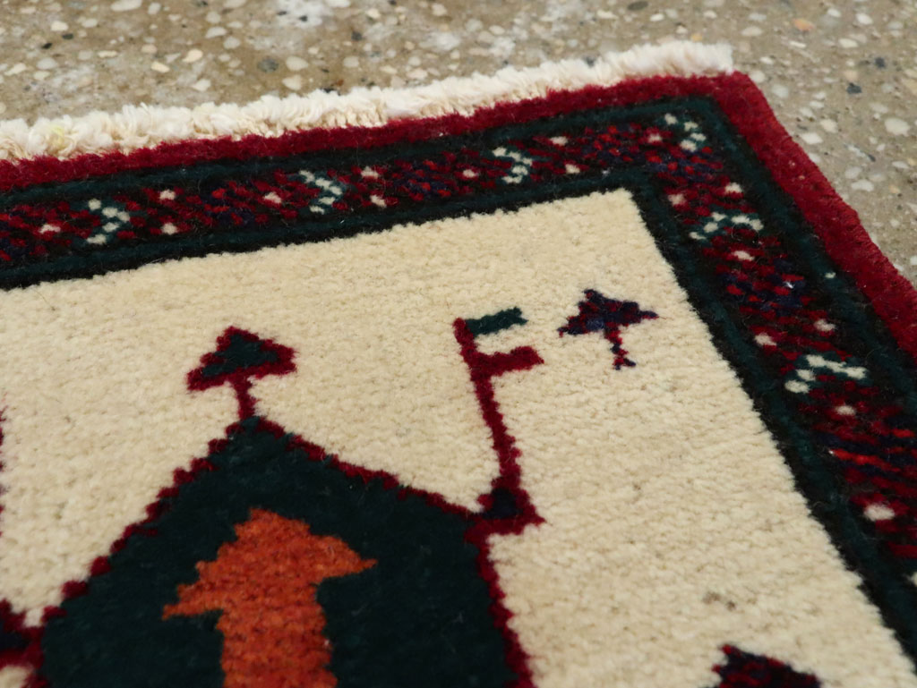 Vintage Persian Baluch Pictorial Rug, No.24932 - Galerie Shabab