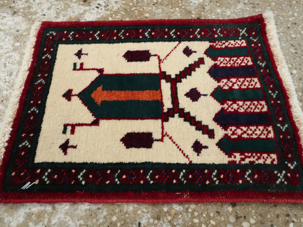 Vintage Persian Baluch Pictorial Rug, No.24932 - Galerie Shabab