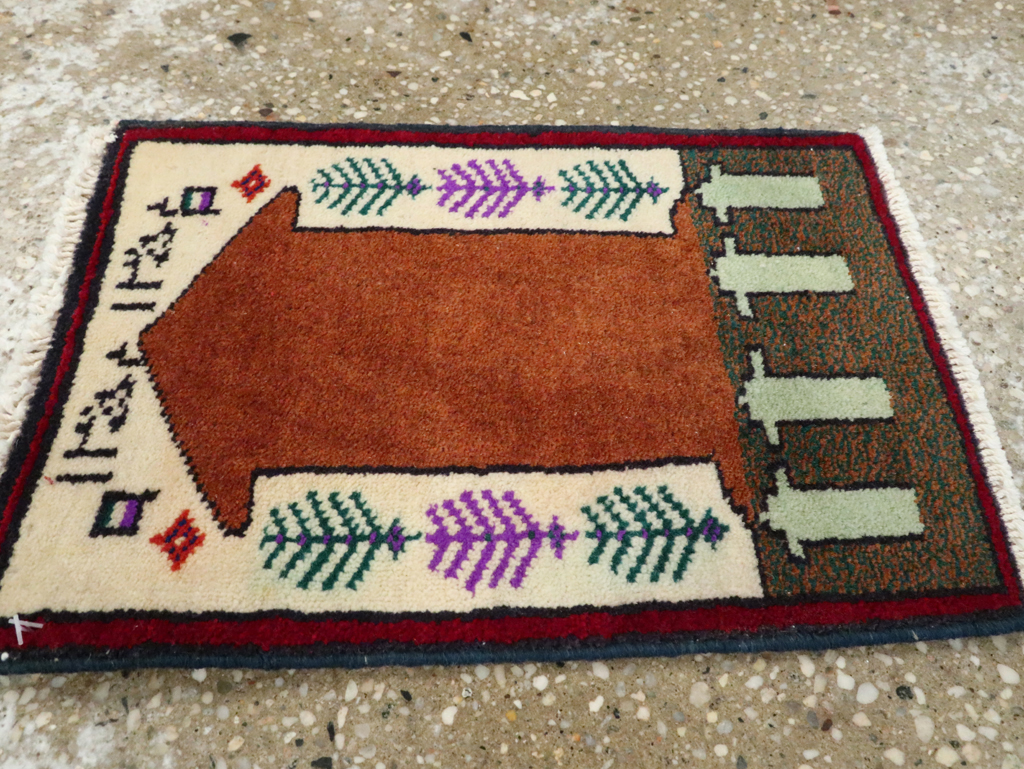 Vintage Persian Pictorial Baluch Rug (Pair: 2 of 2), No.24936 - Galerie Shabab