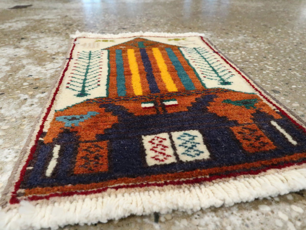 Vintage Persian Baluch Pictorial Rug, No.24937 - Galerie Shabab