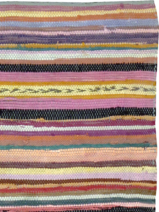 Vintage American Rag Rug, No.24971 - Galerie Shabab