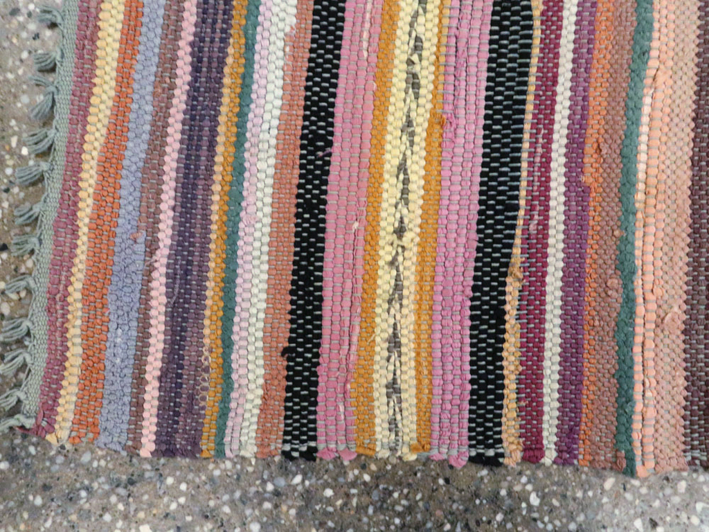 Vintage American Rag Rug, No.24971 - Galerie Shabab