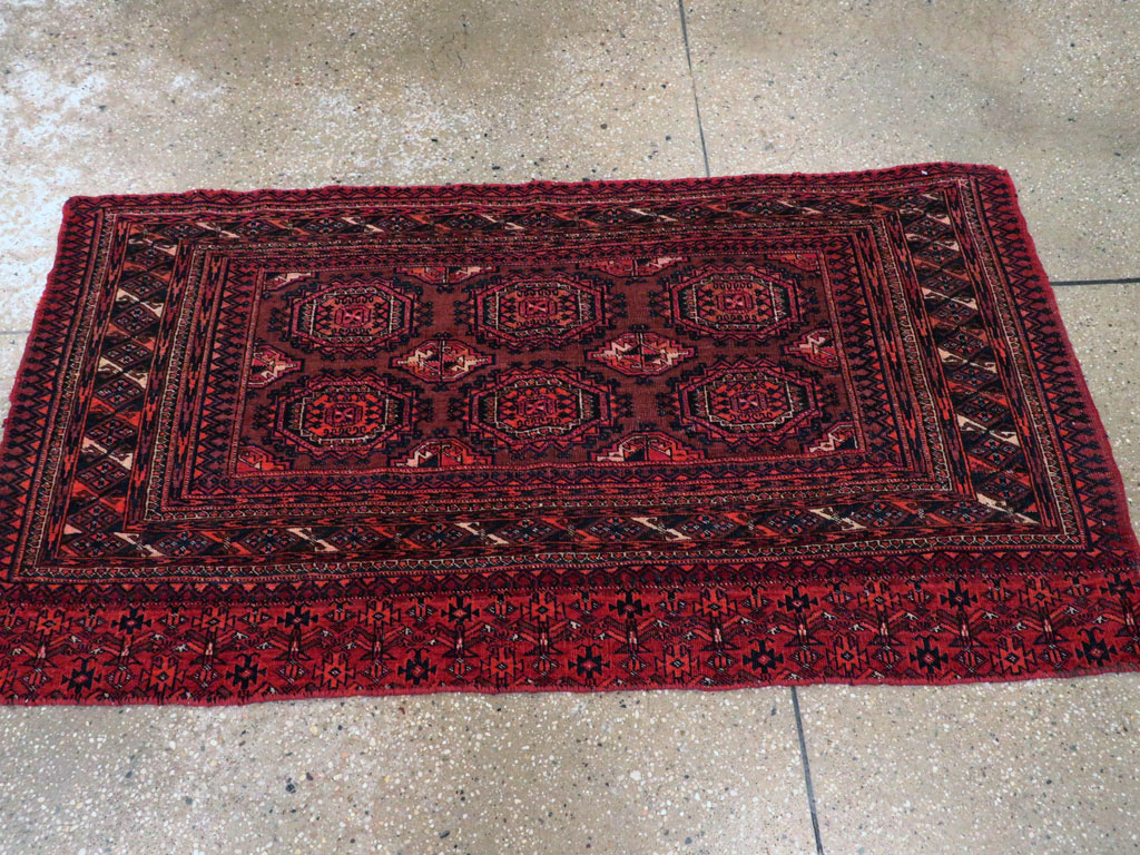 Antique Central Asian Turkoman Throw Rug, No.24994 - Galerie Shabab