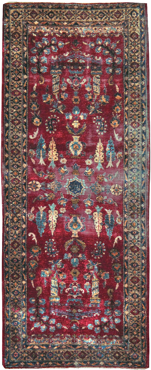 Antique Persian Silk Kashan Rug, No.24997 - Galerie Shabab