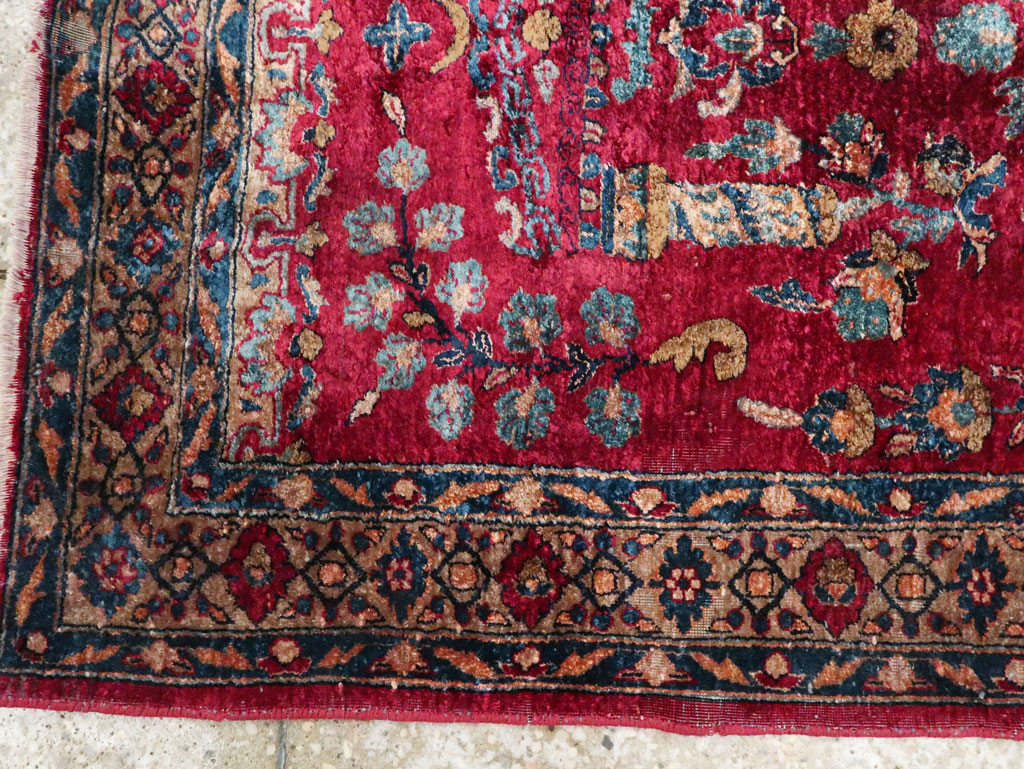 Antique Persian Silk Kashan Rug, No.24997 - Galerie Shabab
