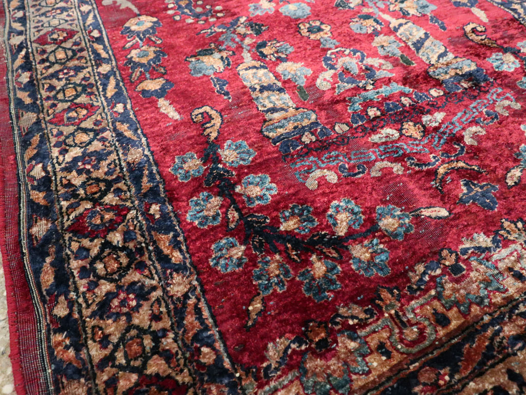 Antique Persian Silk Kashan Rug, No.24997 - Galerie Shabab