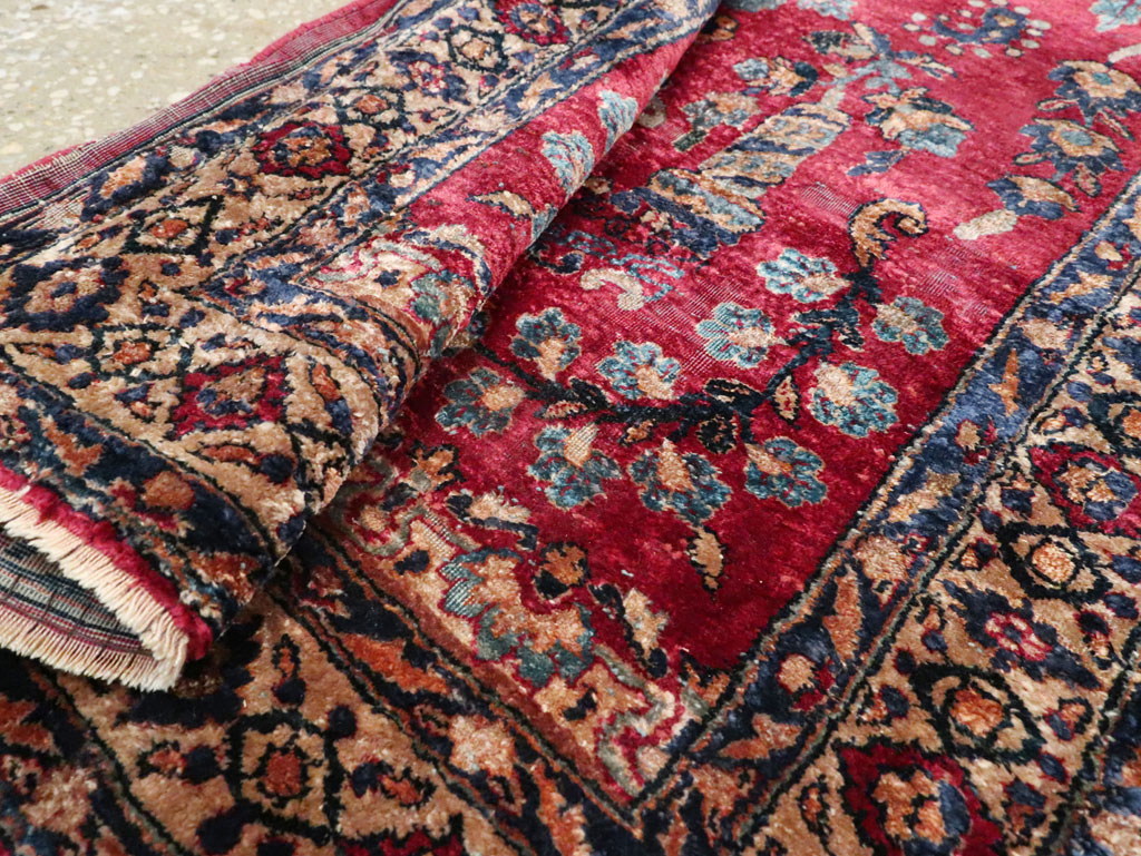 Antique Persian Silk Kashan Rug, No.24997 - Galerie Shabab