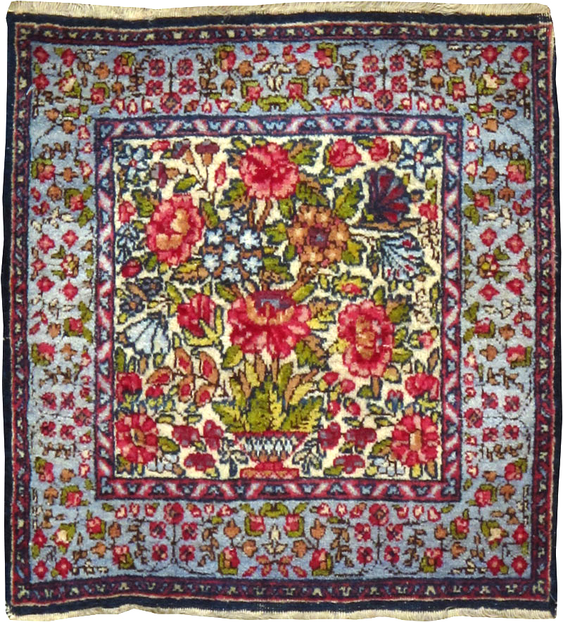 Vintage Persian Kerman Pictorial Rug, No.25016 - Galerie Shabab
