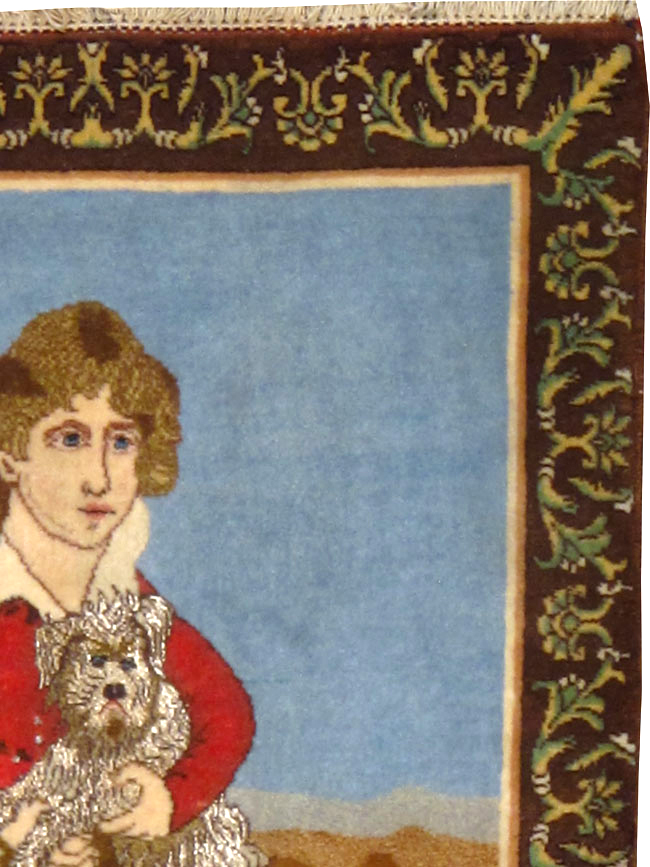 Vintage Persian Tabriz Pictorial Rug (Pair: 2 of 2), No.25024 - Galerie Shabab