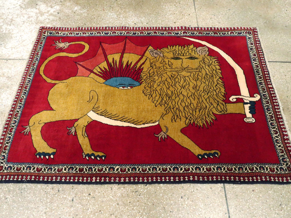 Vintage Persian Pictorial Shiraz, No.25029 - Galerie Shabab