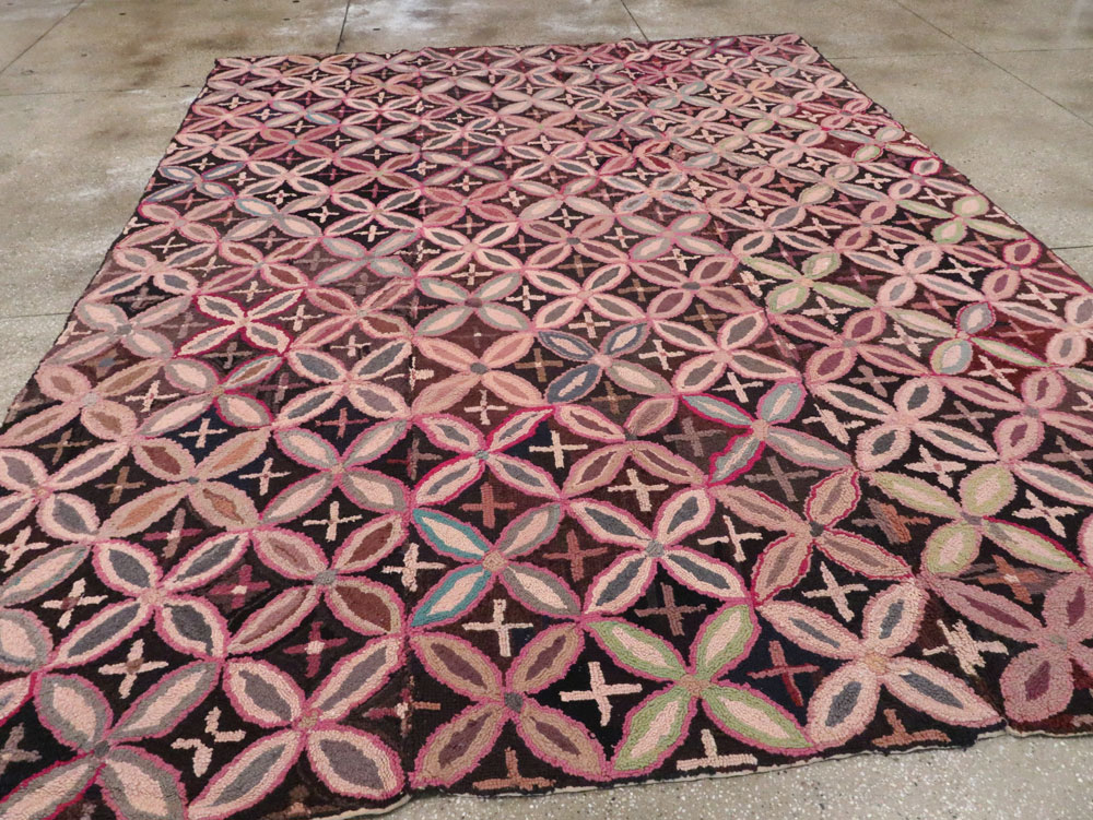 Antique American Hook Rug, No.25033 - Galerie Shabab
