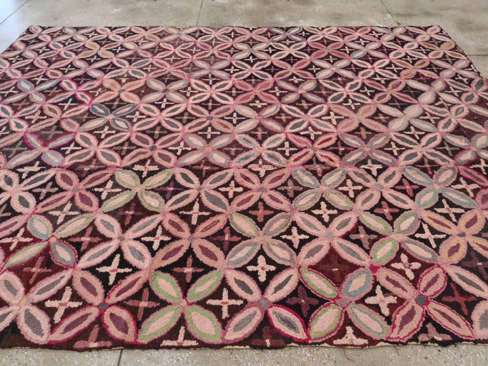 Antique American Hook Rug, No.25033 - Galerie Shabab