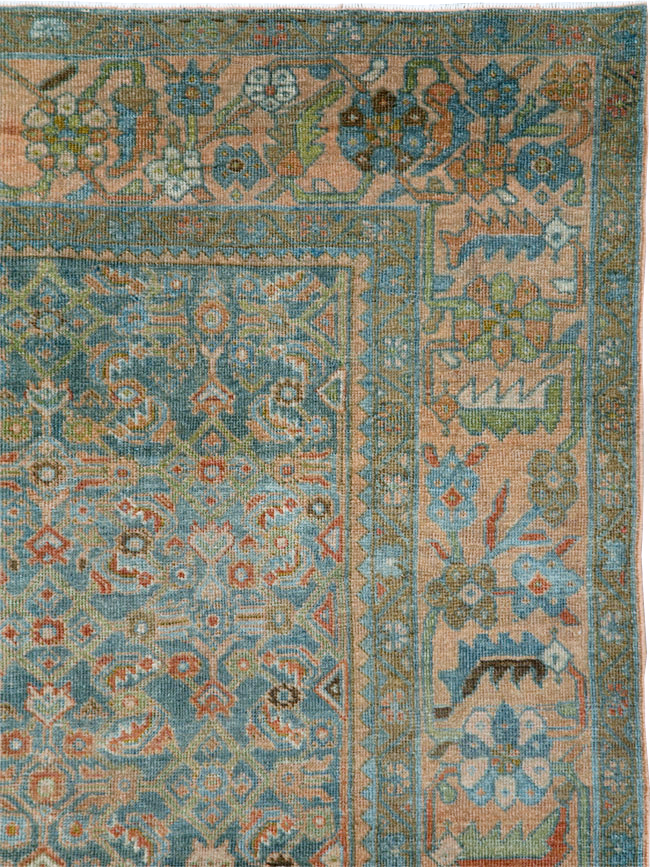 Vintage Persian Mahal Gallery Carpet, No.25037 - Galerie Shabab