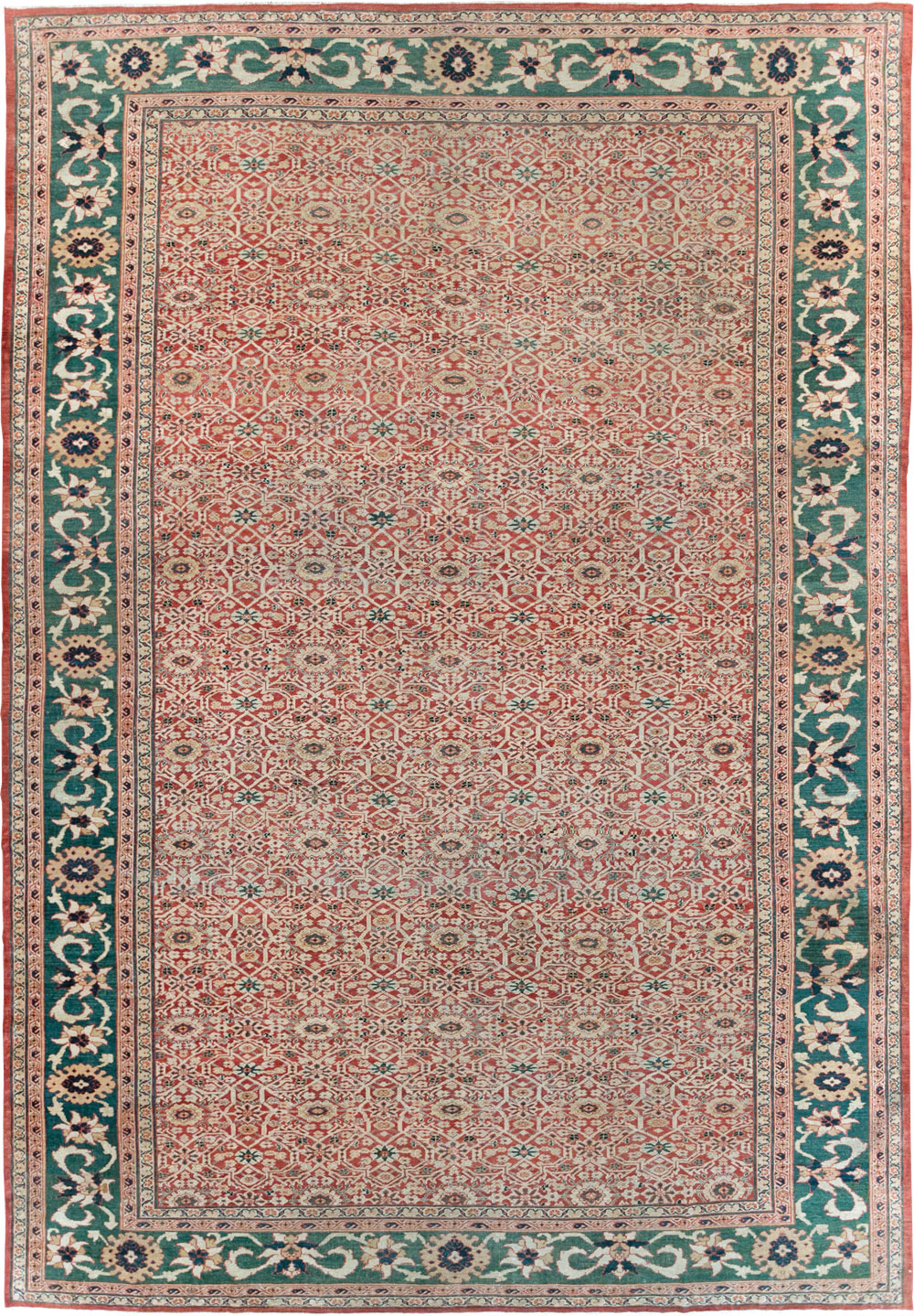 Antique Persian Mahal Large Carpet, No.25039 - Galerie Shabab
