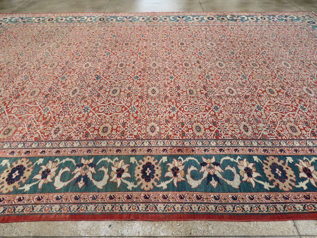 Antique Persian Mahal Large Carpet, No.25039 - Galerie Shabab