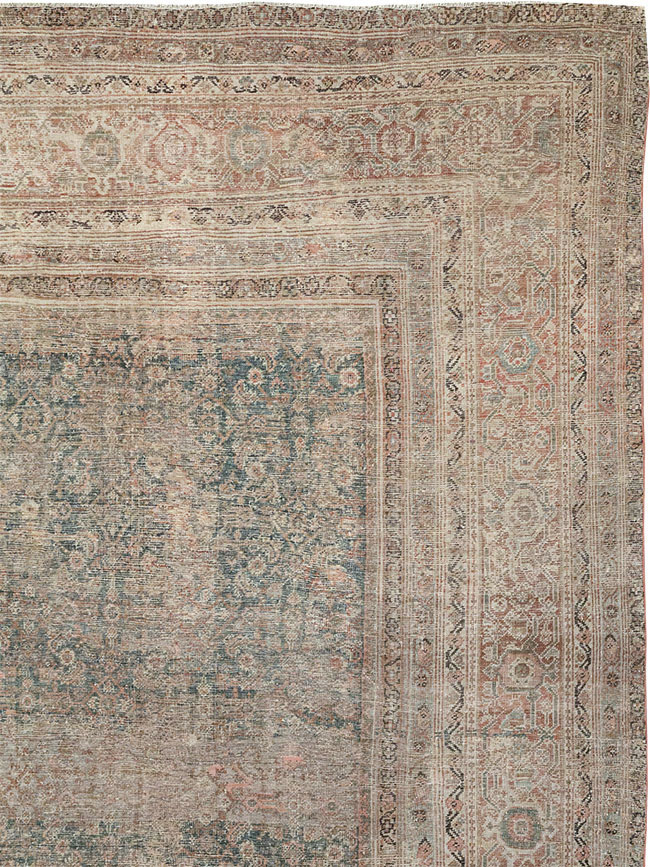 Antique Persian Mahal Large Room Size Carpet, No.25040 - Galerie Shabab