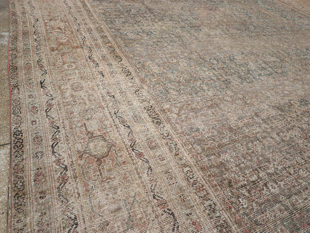 Antique Persian Mahal Large Room Size Carpet, No.25040 - Galerie Shabab